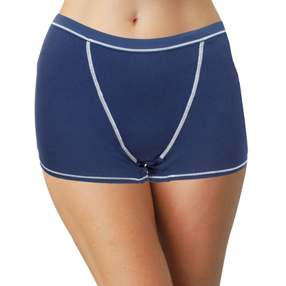 Modal Short with Contrast Stitching