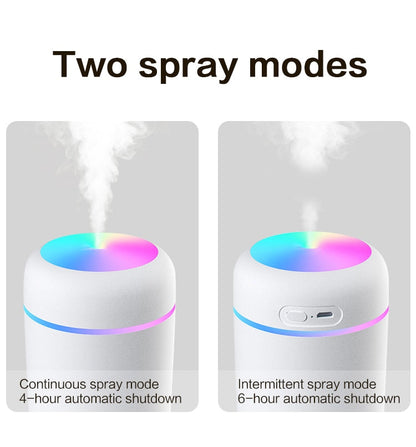 300ml H2O Air Humidifier Portable Mini USB Aroma Diffuser With Cool Mist For Bedroom Home Car Plants Purifier Humificador