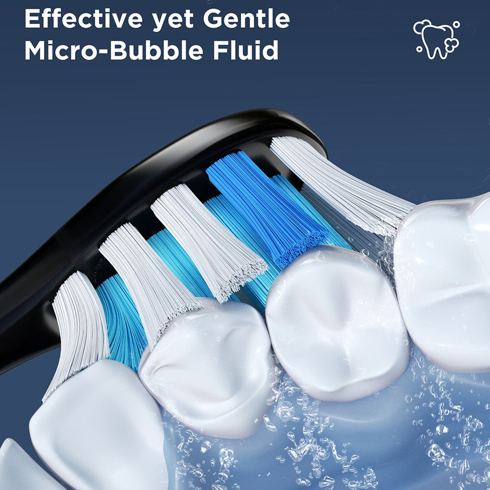 P11 Plus Sonic Electric Toothbrush: Waterproof, Fast Charging, Smart Timer, 8 Replacement Heads, and Travel Case!