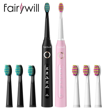 D7 Sonic Electric Toothbrushes with 5 Modes, Smart Timer, Rechargeable, and 8 Super Whitening Toothbrush Heads for Adults and Kids