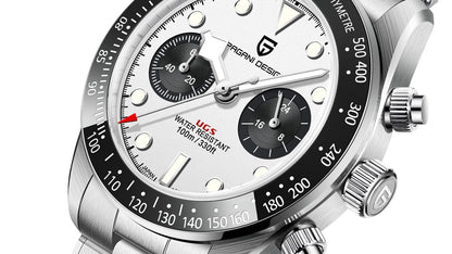Elevate Your Style: Unveiling the 2023 New BB Panda Retro Sport Chronograph Luxury Quartz Watch for Men with Sapphire Mirror and 10Bar Waterproof Design