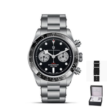 Elevate Your Style: Unveiling the 2023 New BB Panda Retro Sport Chronograph Luxury Quartz Watch for Men with Sapphire Mirror and 10Bar Waterproof Design