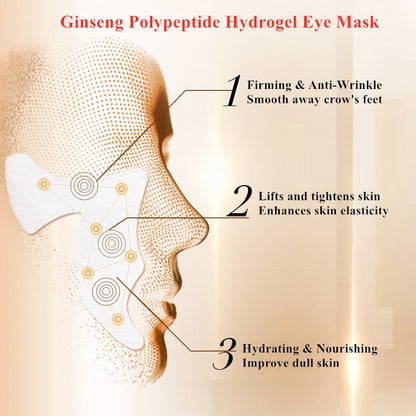 Ilisya Anti-Wrinkle Overnight Firming Eye Mask Ginseng Polypetide Hydrogel Moisturizing nasolabial folds Eye Patch 5 Pairs