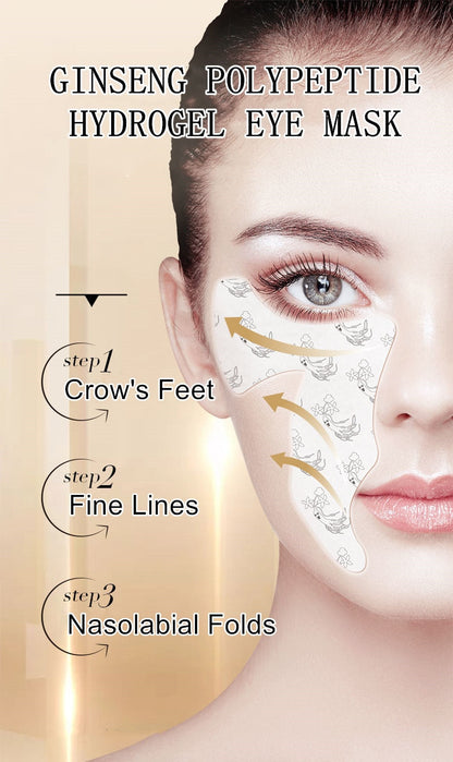Ilisya Anti-Wrinkle Overnight Firming Eye Mask Ginseng Polypetide Hydrogel Moisturizing nasolabial folds Eye Patch 5 Pairs