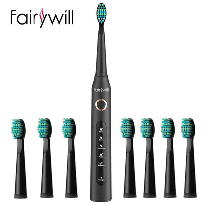 D7 Sonic Electric Toothbrushes with 5 Modes, Smart Timer, Rechargeable, and 8 Super Whitening Toothbrush Heads for Adults and Kids