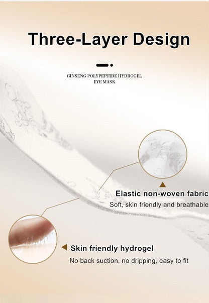 Ilisya Anti-Wrinkle Overnight Firming Eye Mask Ginseng Polypetide Hydrogel Moisturizing nasolabial folds Eye Patch 5 Pairs