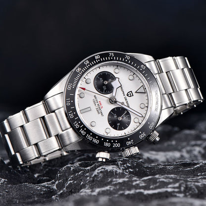 Elevate Your Style: Unveiling the 2023 New BB Panda Retro Sport Chronograph Luxury Quartz Watch for Men with Sapphire Mirror and 10Bar Waterproof Design