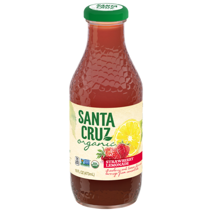 Santa Cruz Organic Strawberry Lemonade, 8-Pack of 16-oz. Bottles