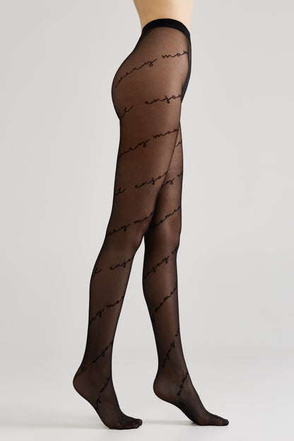 Fantasy Tights Conte Sentiment - Diagonal Inscriptions