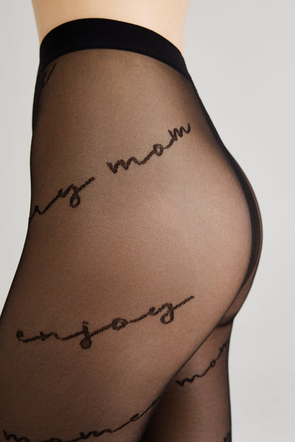 Fantasy Tights Conte Sentiment - Diagonal Inscriptions