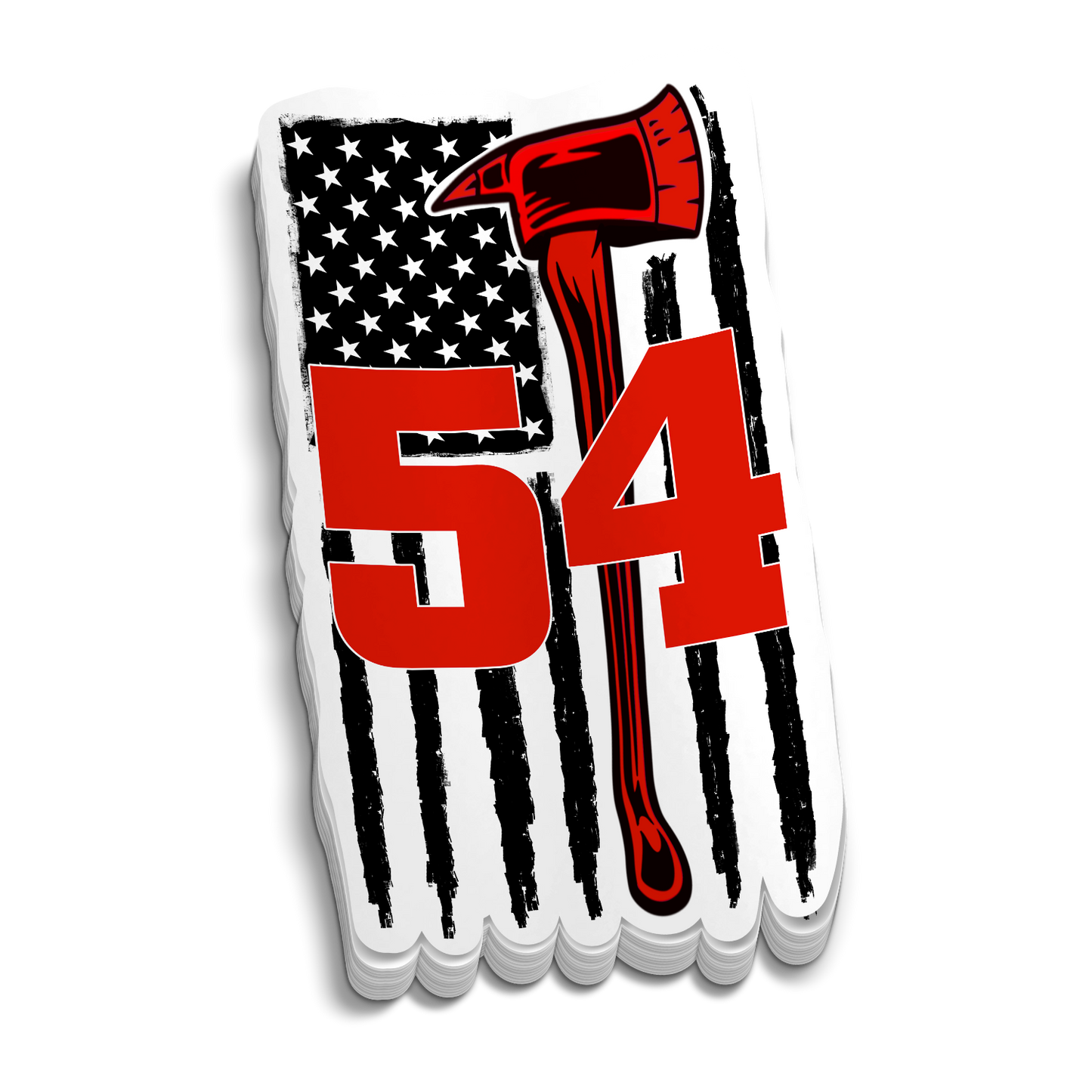 Custom Redline Flag Station Number Sticker