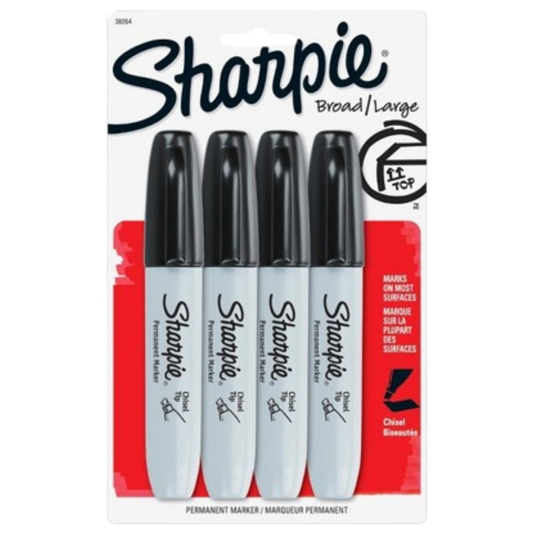 Sharpie Fine Point Permanent Markers (4 pack, Black)