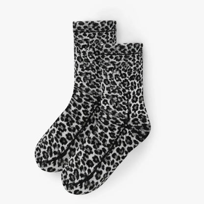 Polar Feet Fleece Socks - Snow Leopard