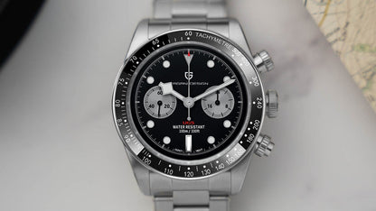 Elevate Your Style: Unveiling the 2023 New BB Panda Retro Sport Chronograph Luxury Quartz Watch for Men with Sapphire Mirror and 10Bar Waterproof Design