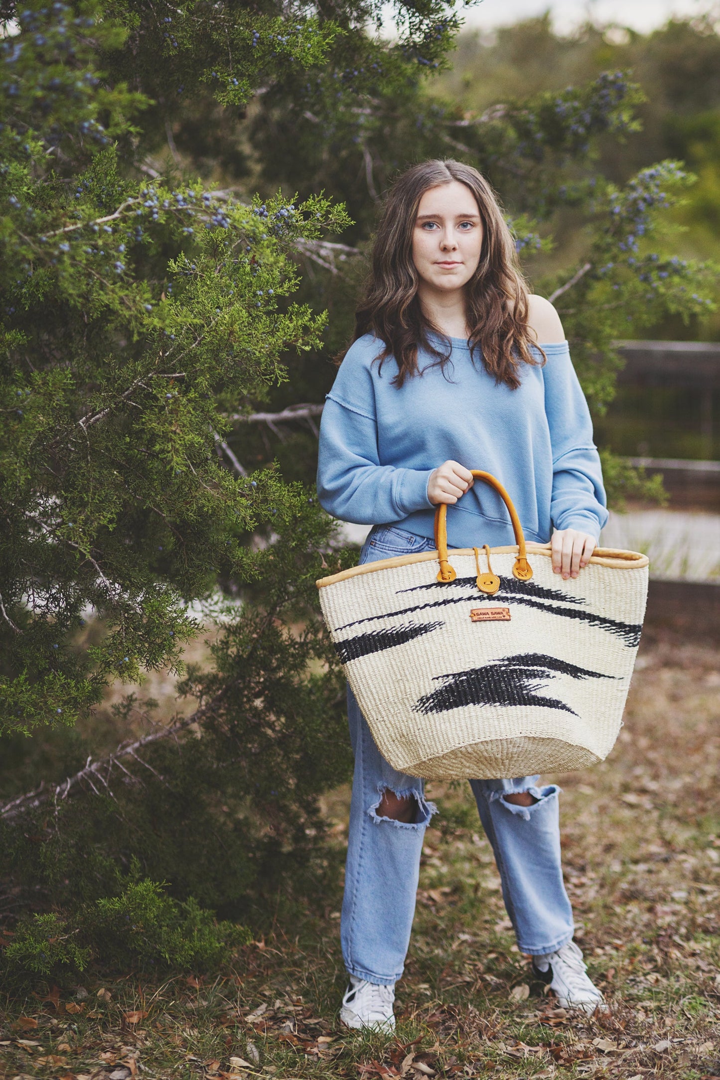 Balance Peace Handmade Sisal Straw Basket Tote Bag