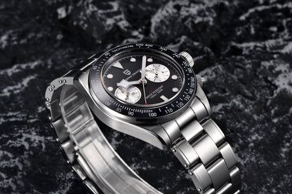 Elevate Your Style: Unveiling the 2023 New BB Panda Retro Sport Chronograph Luxury Quartz Watch for Men with Sapphire Mirror and 10Bar Waterproof Design