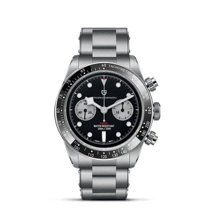 Elevate Your Style: Unveiling the 2023 New BB Panda Retro Sport Chronograph Luxury Quartz Watch for Men with Sapphire Mirror and 10Bar Waterproof Design