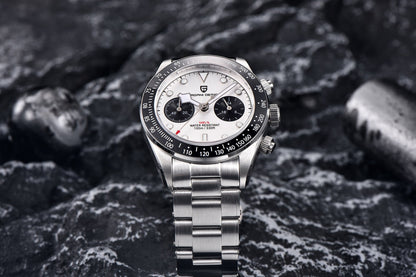 Elevate Your Style: Unveiling the 2023 New BB Panda Retro Sport Chronograph Luxury Quartz Watch for Men with Sapphire Mirror and 10Bar Waterproof Design