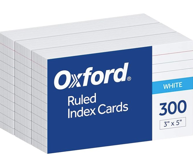 Index cards (BwP Activated)