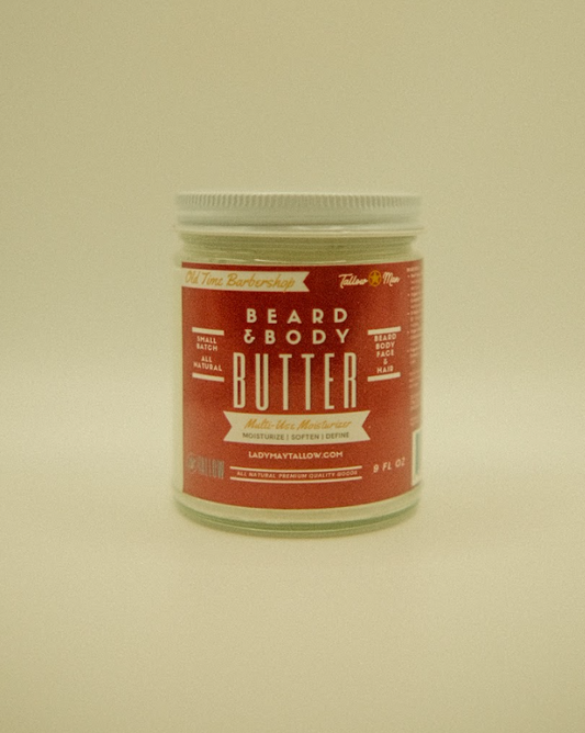 Old Time Barbershop Natural Tallow Beard & Body Butter for Men| All-Natural Beard Butter & Skin Care