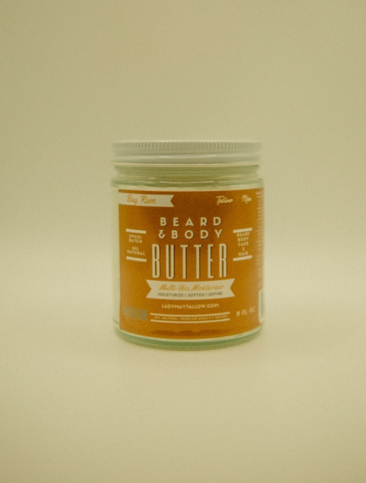 Bay Rum Beard & Body Butter for Men | Natural Tallow Moisturizer
