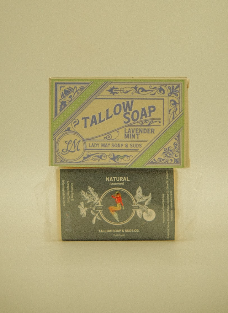 All-Natural Tallow Soap – Lavender Mint & Unscented | Non-Toxic Bar Soap With Tallow