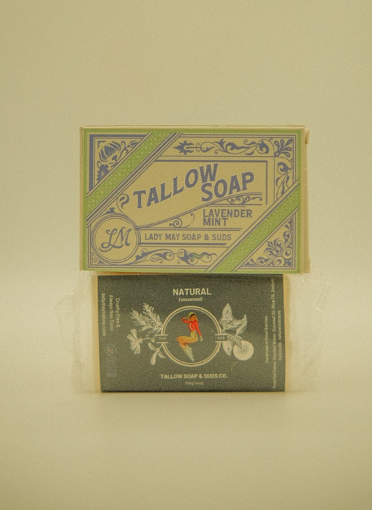 All-Natural Tallow Soap – Lavender Mint & Unscented | Non-Toxic Bar Soap With Tallow