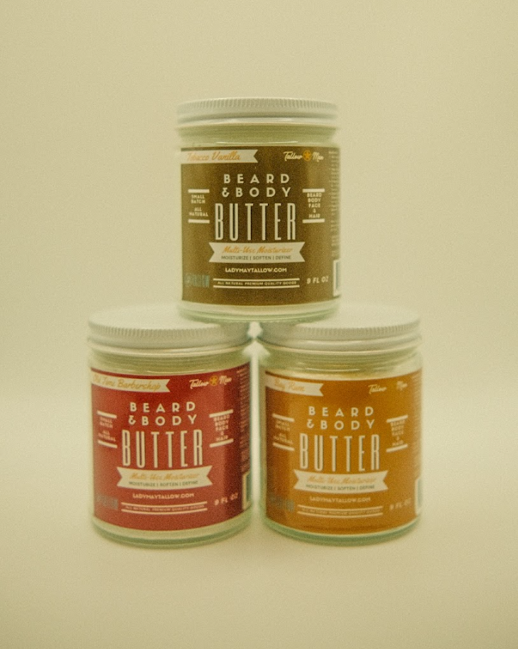 Tallow Man Men’s Beard Butter Trio Gift Box | 100% Natural Tallow