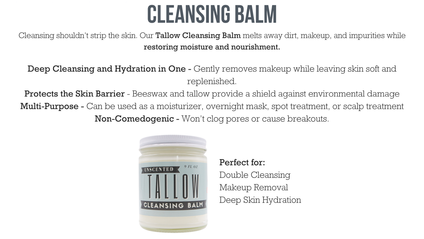 Unscented Tallow Cleansing Balm