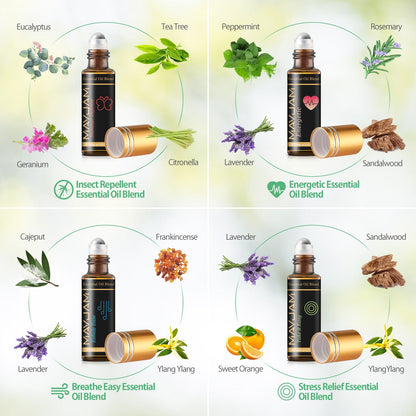 28pcs Pure Natural Essential Oils Gift Set Massage Shower Diffuser Aroma Oil Lavender Vanilla Sage Jasmine Rose Stress Relief