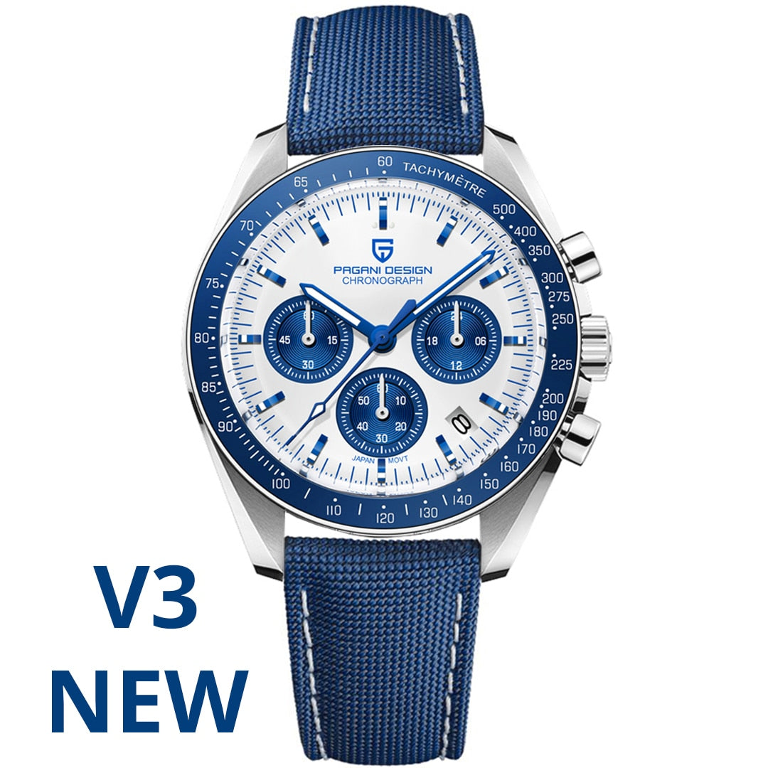 2023 New Men's Speed ChronoLux Quartz Watch: Luxury, Performance, and Elegance with Automatic Date and Sapphire Mirror