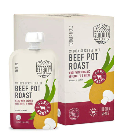 Serenity Kids Beef Pot Roast Bone Broth 3.5 Oz Pack of 6