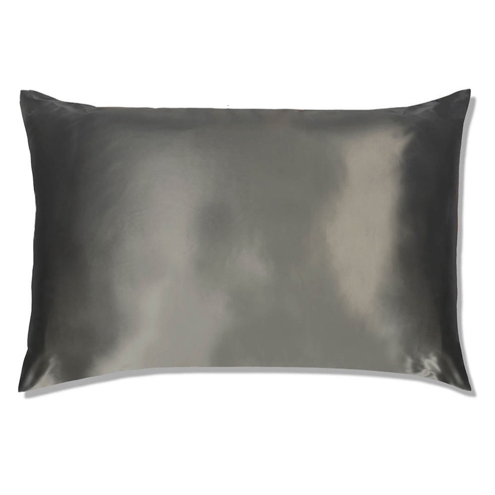 PURE SOL. Beauty Sleep Happy 100% Mulberry Silk Pillow Case - Navy