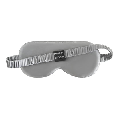 PURE SOL. Silk Sleep Eye Mask - Silver