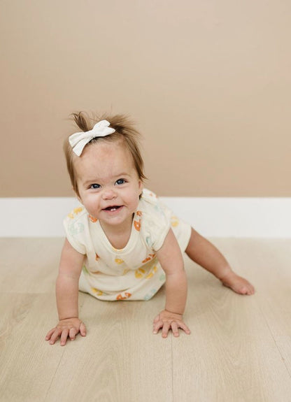 GOTS Certified Organic Cotton Dress w/ Bloomers - Smiley Bolts