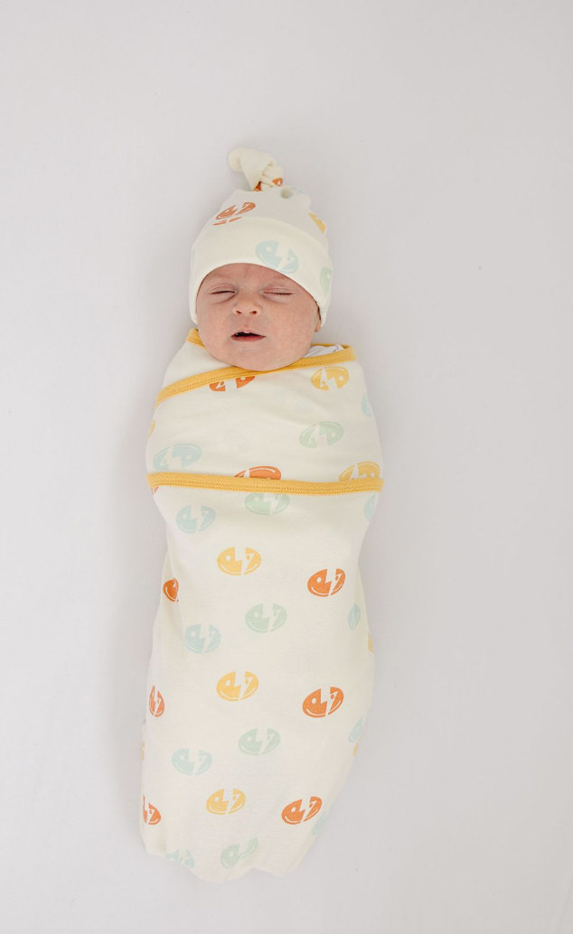 GOTS Certified Organic Cotton Hat - Smiley Bolts