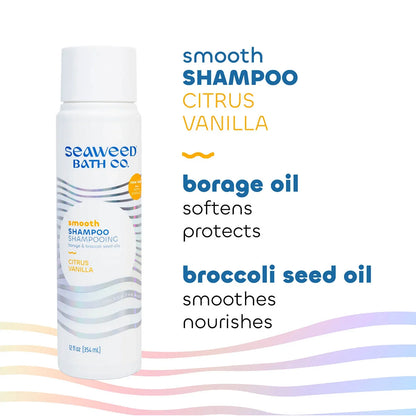 Smoothing Citrus Vanilla Shampoo for Dry Scalp by The Seaweed Bath Co (12 Fl Oz)