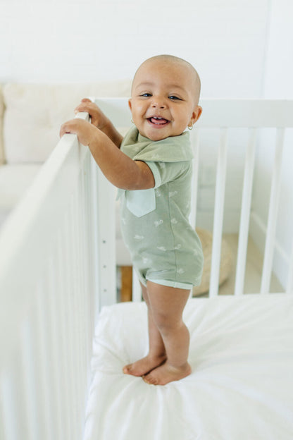 GOTS Certified Organic Cotton Short Sleeve Bodysuit - Freshwater Snail