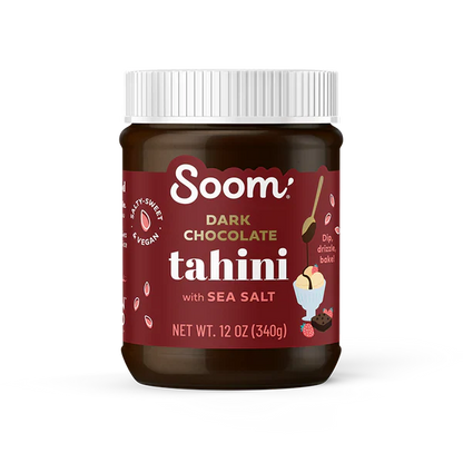 Soom Tahini Spread (Pack of 6-12oz) Dark Chocolate Sea Salt