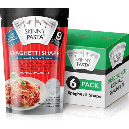 Skinny Pasta Konjac Psta Spag Shpae, Pack of 6 - 9.52 Oz