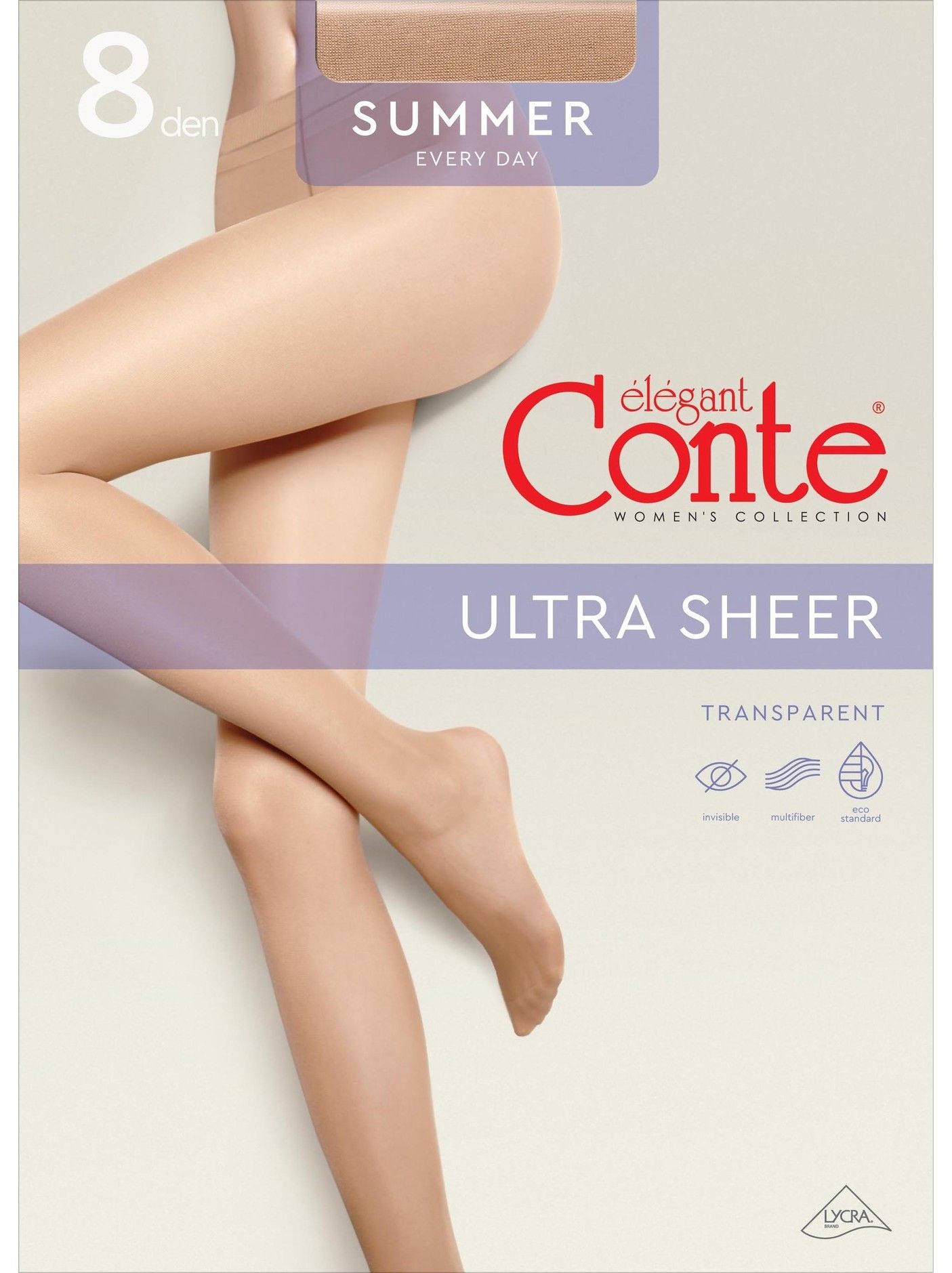 CONTE SUMMER 8 DEN - ULTRA THIN WOMEN"S PANTYHOSE (14S-17SP)