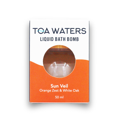 Sun Veil Liquid Bath Bomb - Orange Zest and White Oak