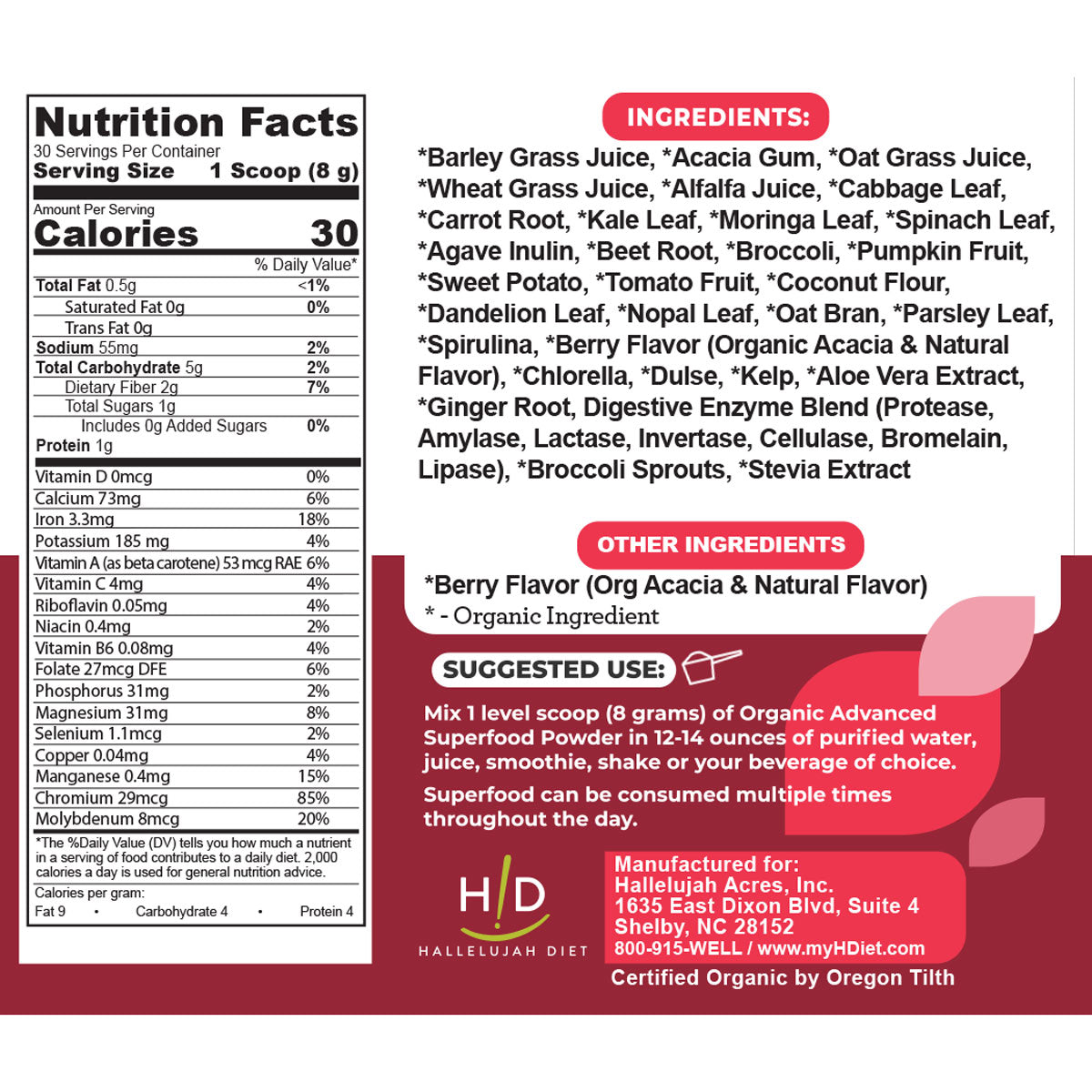 Advanced Superfood, Greens and Vegetable (Berry)