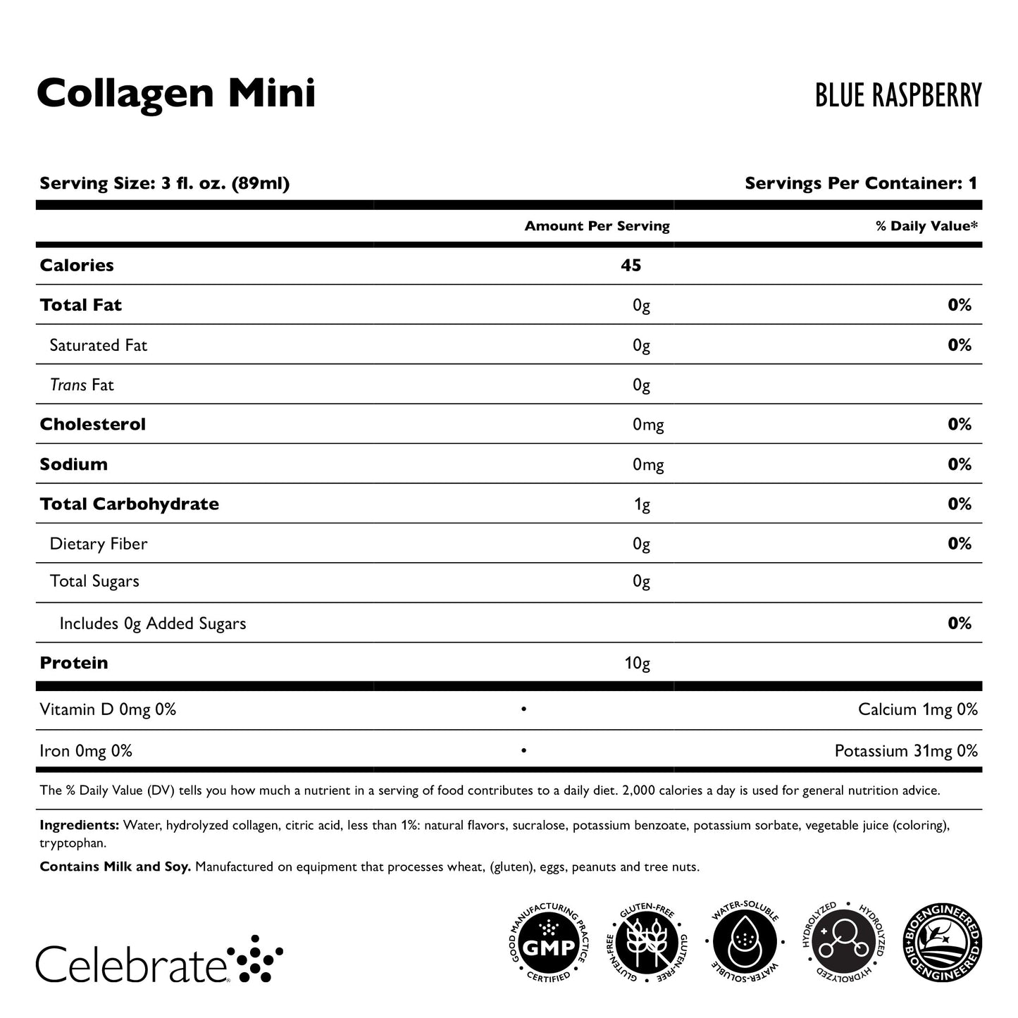 Mini Protein Collagen Shot, 3oz