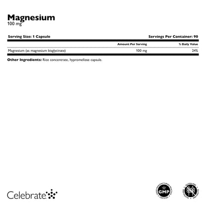 Magnesium, 100 mg Capsule