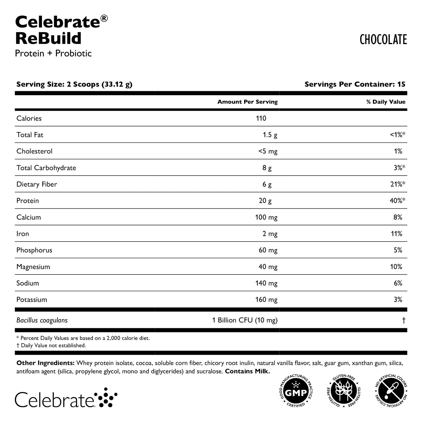 Celebrate® ReBuild Probiotic Protein Powder