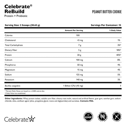 Celebrate® ReBuild Probiotic Protein Powder