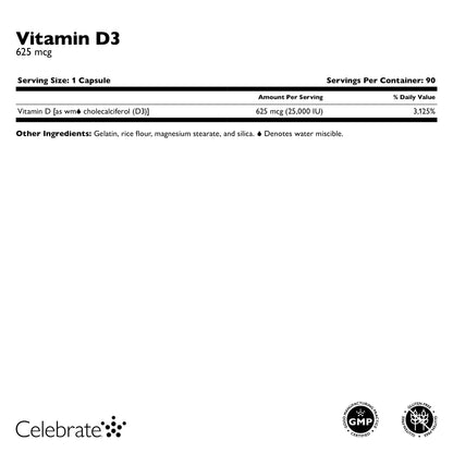 Vitamin D3 625 mcg Capsules