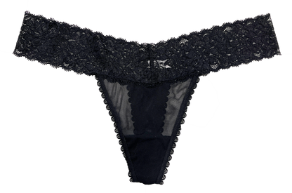 Mesh and Lace Classic Thong, XS- 2X