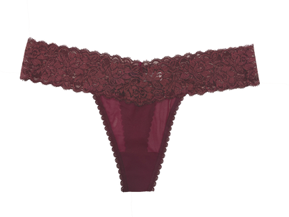Mesh and Lace Classic Thong, XS- 2X